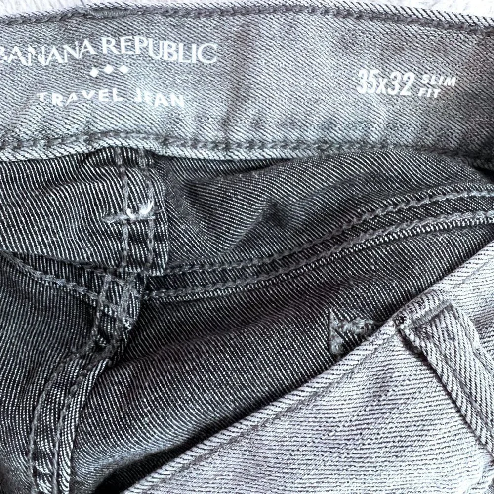 Banana Republic Men's Travel Jean Grey Wash Slim Fit
